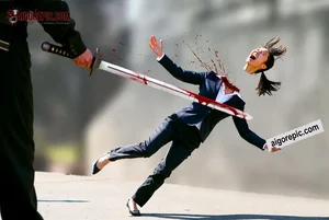 Sword Attack on Businesswoman