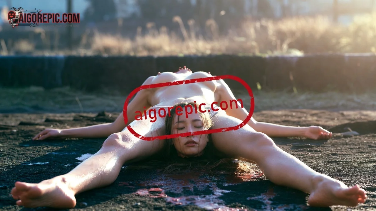 Tragic Scene at Sunset - AI Generated Horror