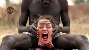 Violent Scene in Dry Landscape