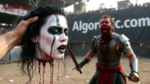 Warrior Decapitates Woman in Arena