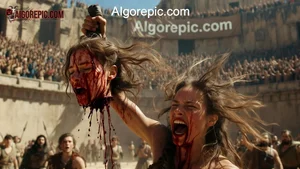 Warrior Holding Severed Head