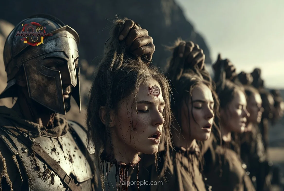 Warrior Women in Line - AI Generated Horror