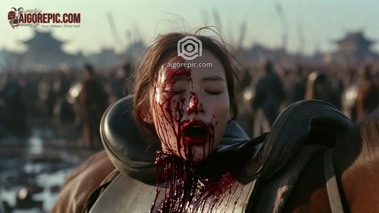 Warrior's Fatal Wound - AI Generated Horror