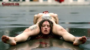 Woman in Bloody Scene