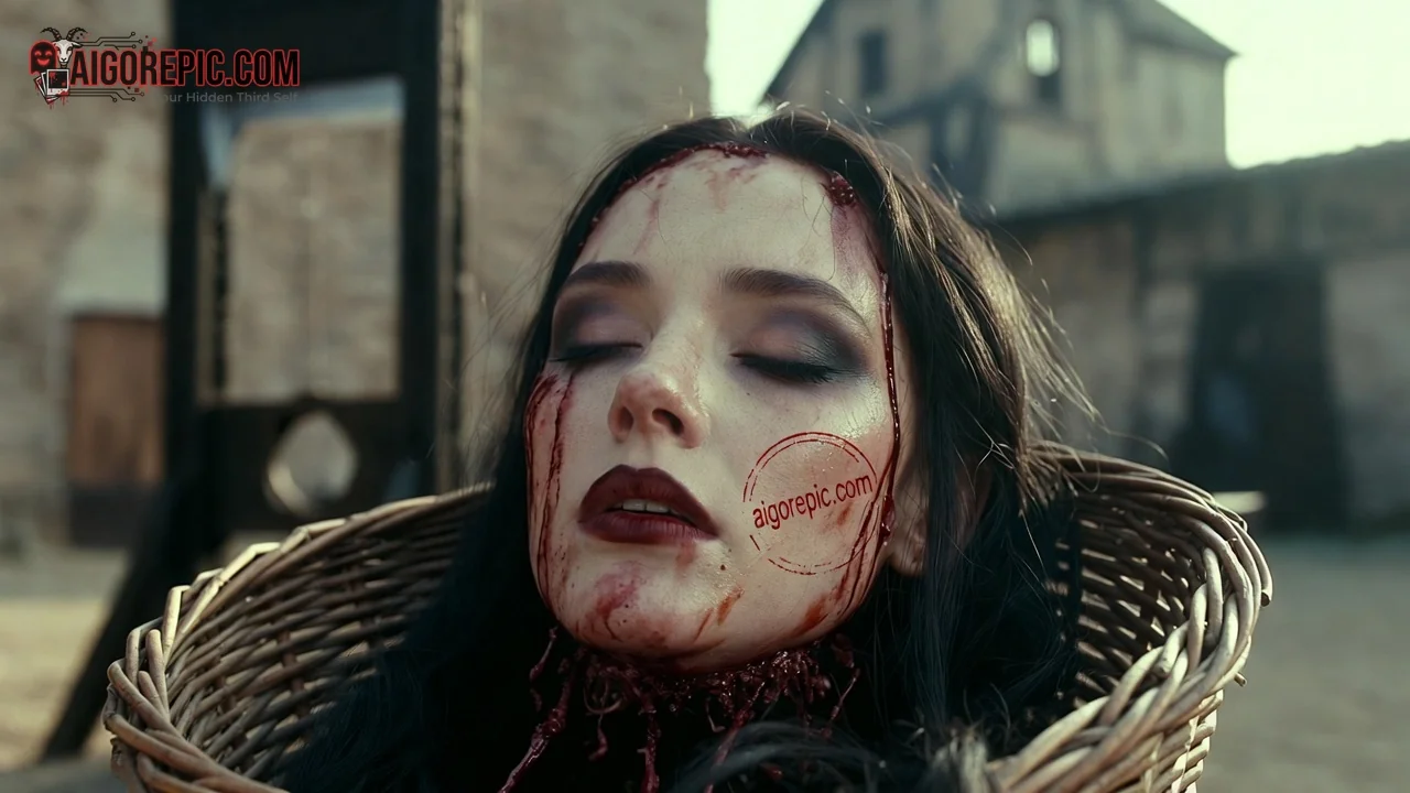 Woman in Wicker Basket - AI Generated Horror