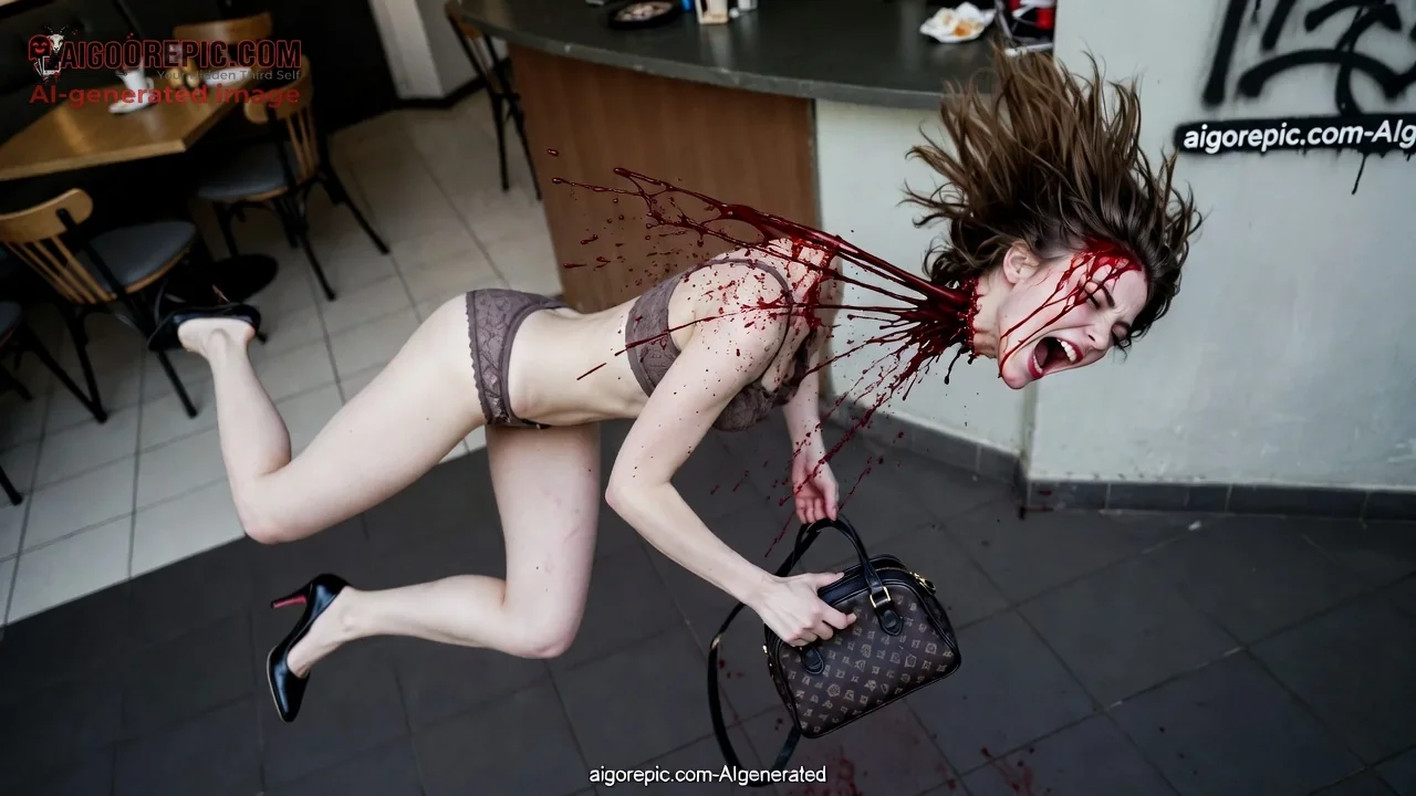 Woman Shot in Cafe - AI Generated Horror