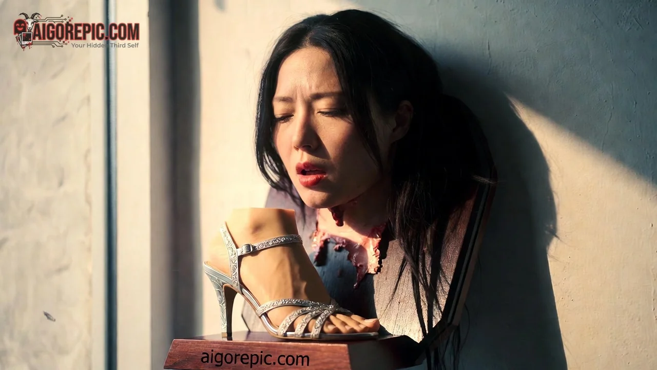 Woman with Severed Head - AI Generated Horror