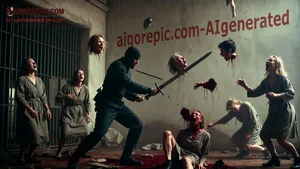 Armed Man Decapitates Screaming Women