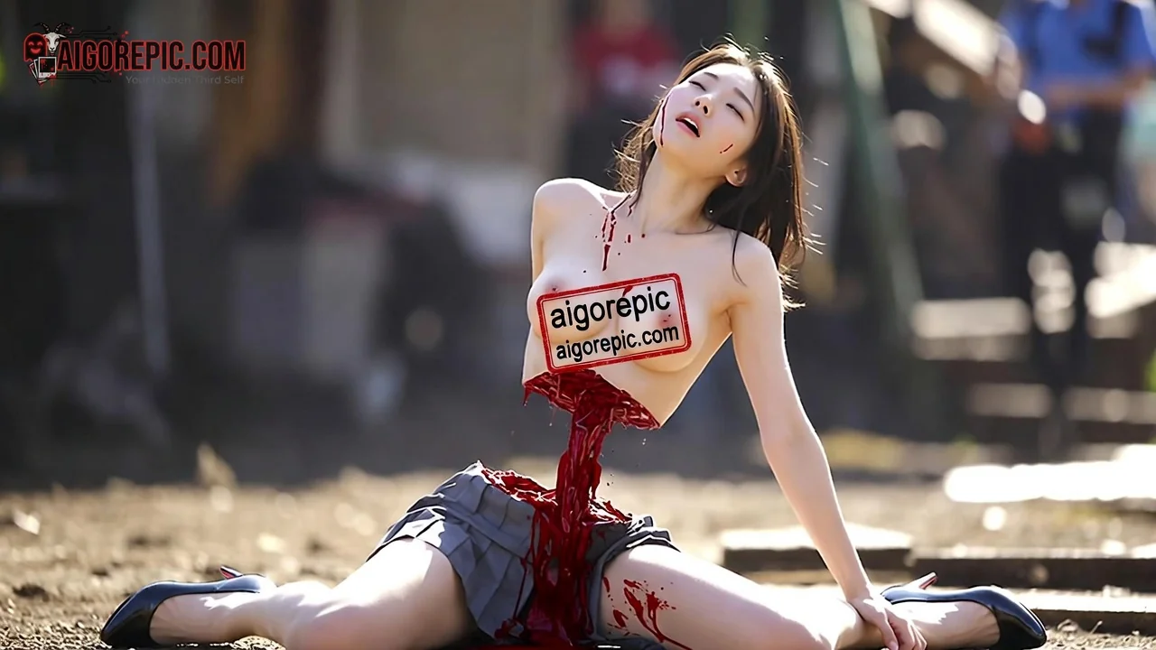 Bloody Scene with Woman - AI Generated Horror
