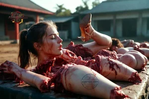 Bloody Scene with Woman