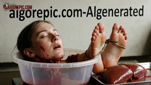 Bound Woman in Bloody Tub