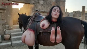 Bound Woman on Ancient Horse