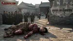 Brutal Execution Scene in Ancient Courtyard