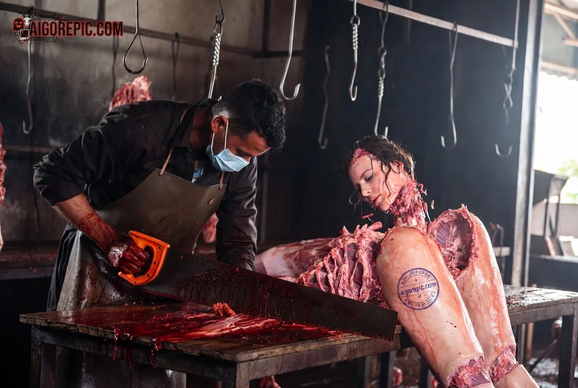 Butcher at Work - AI Generated Horror