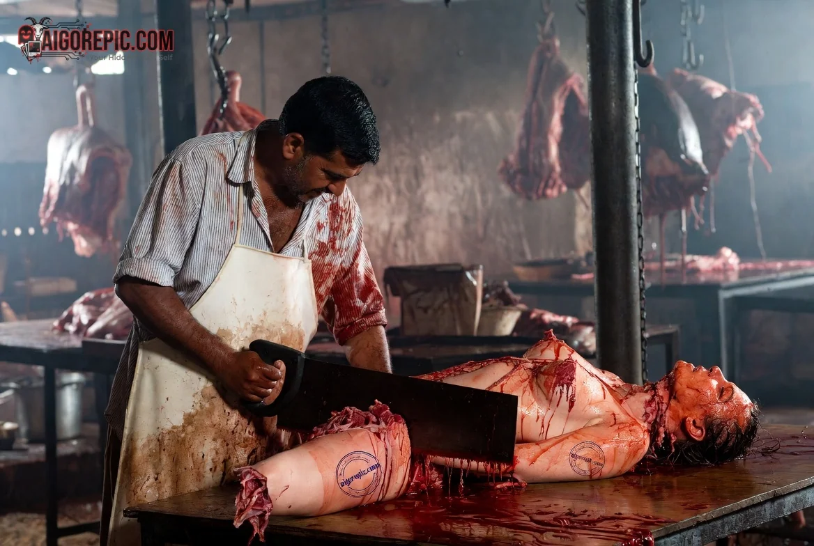 Butcher at Work - AI Generated Horror