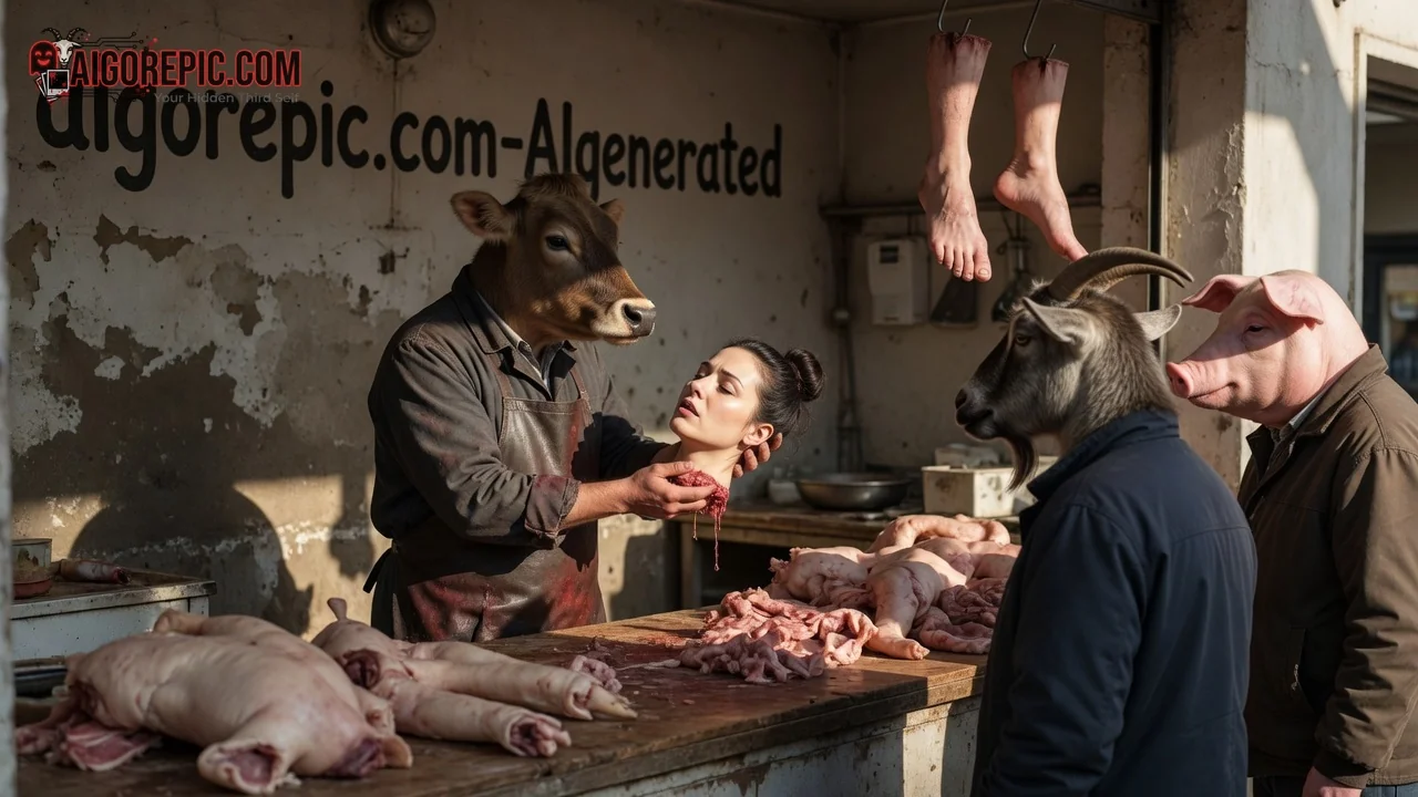 Butcher Shop Animal Hybrids - AI Generated Horror