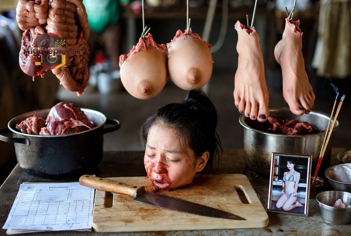 Butcher Shop Horror Scene - AI Generated Horror