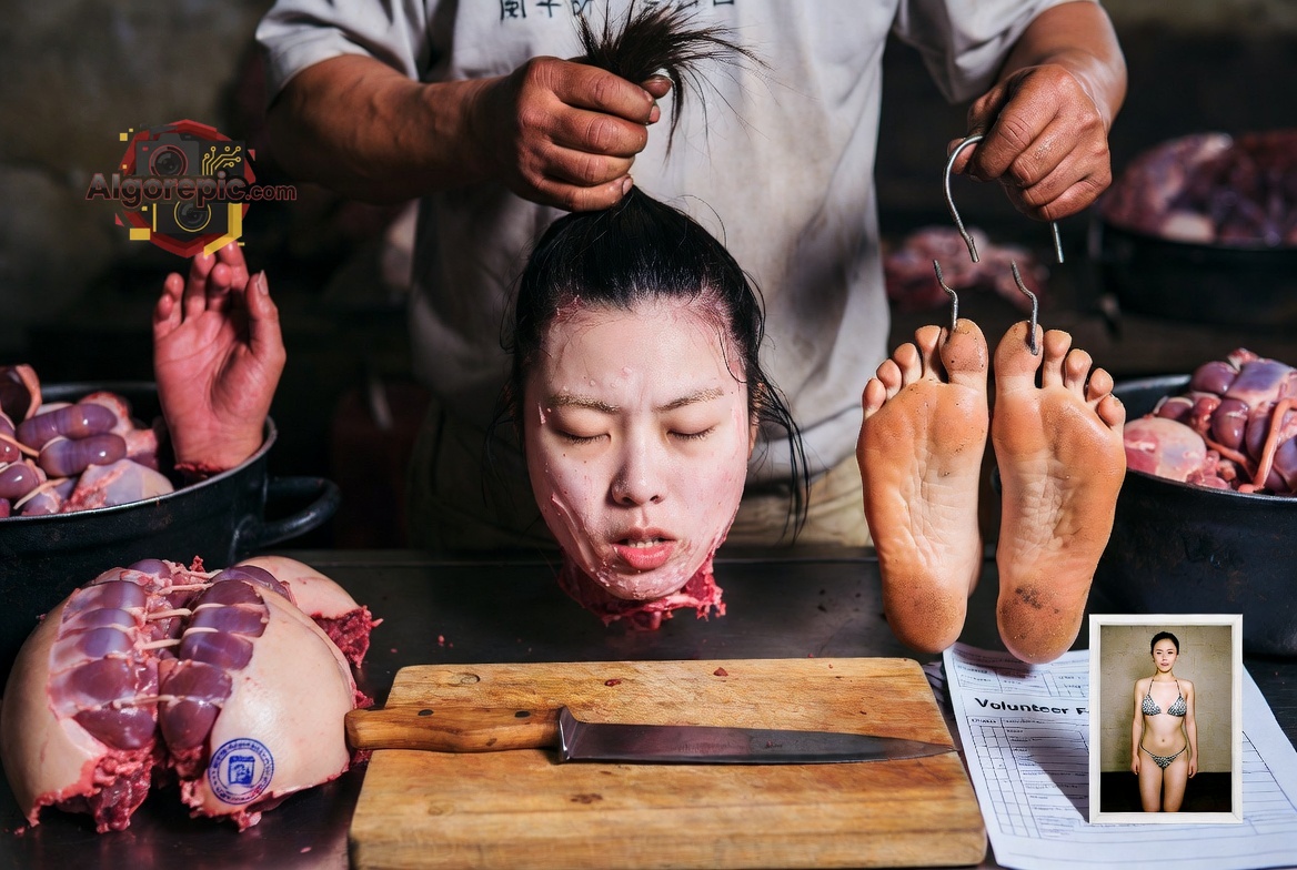 Butcher Shop Illusion - AI Generated Horror