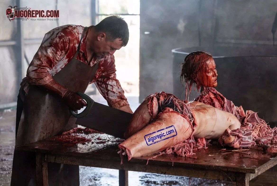 Butchering a Human Corpse - AI Generated Horror