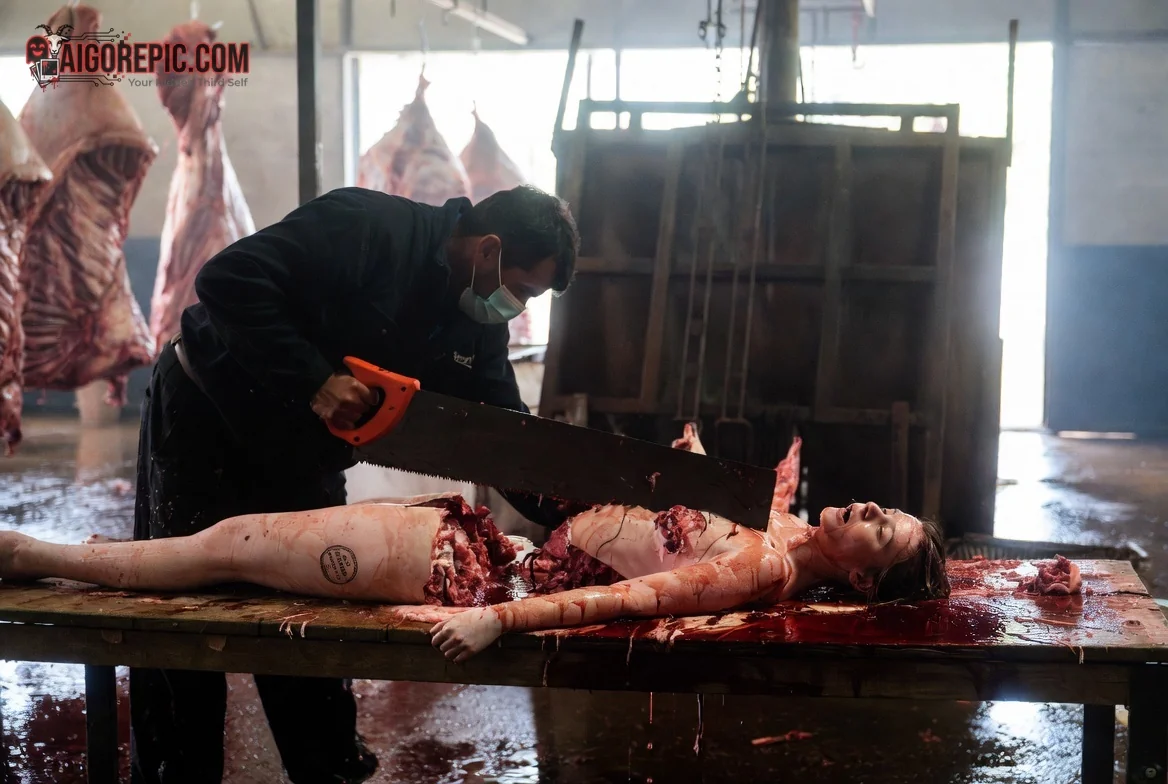 Butchering in Slaughterhouse - AI Generated Horror