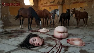 Decapitated Woman Among Horses