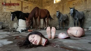 Decapitated Woman Among Horses