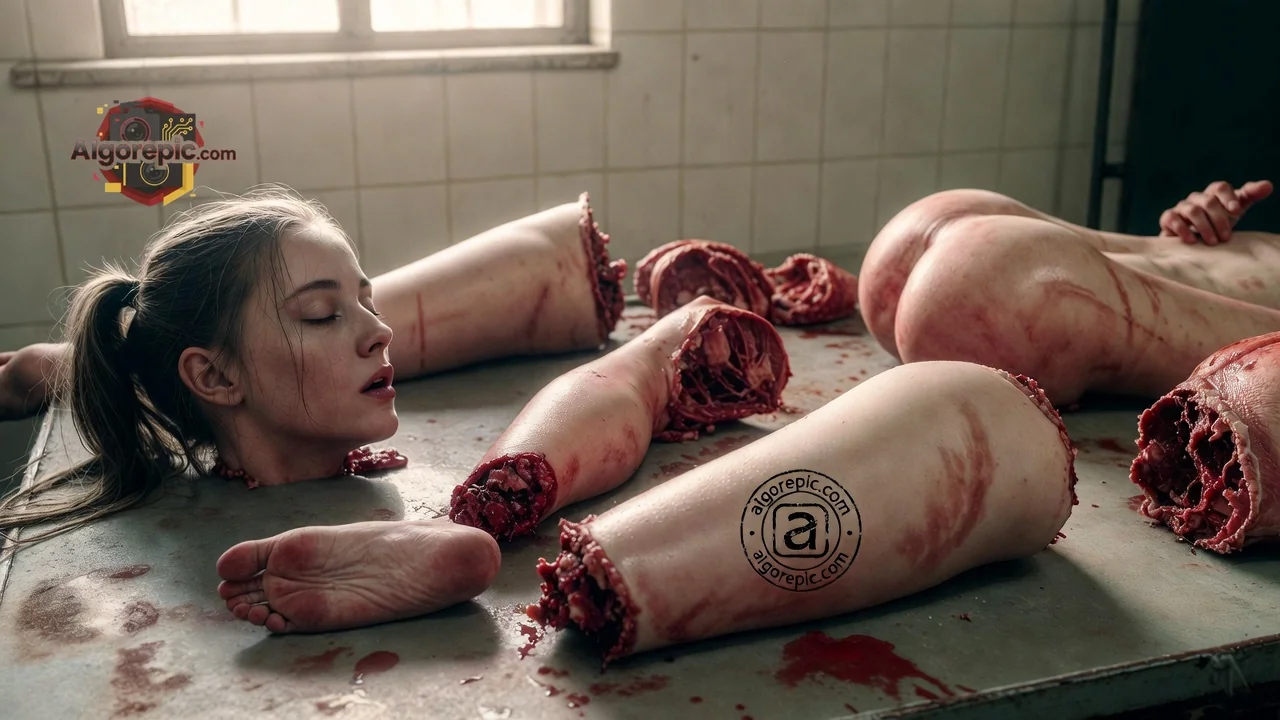 Dismembered Body in Morgue - AI Generated Horror