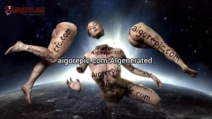 Dismembered Female Body in Space