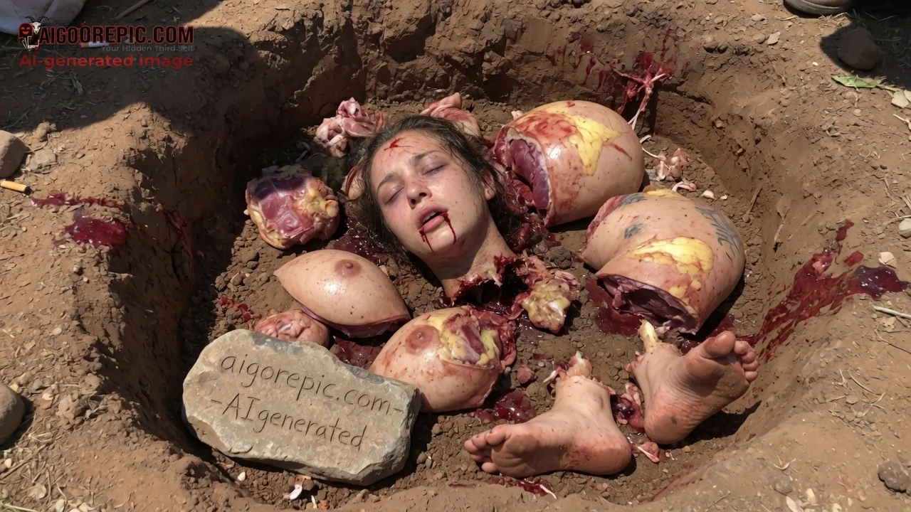Dismembered Woman in Shallow Grave - AI Generated Horror