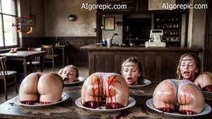 Disturbing Display in Cafe