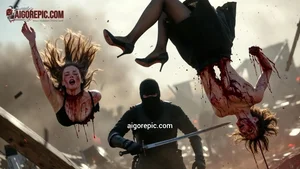 Gory Ninja Decapitation Scene