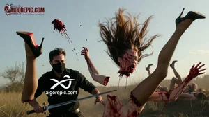 Gory Sword Dismemberment Scene