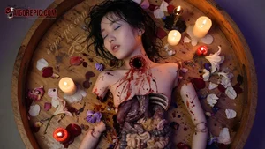 Gory Woman in Flower Tray