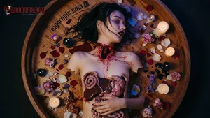 Gory Woman in Ritual Bath