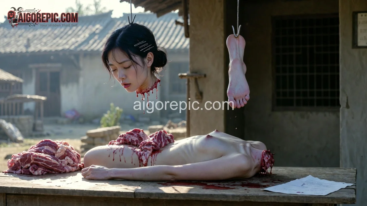 Gruesome Butcher Scene - AI Generated Horror