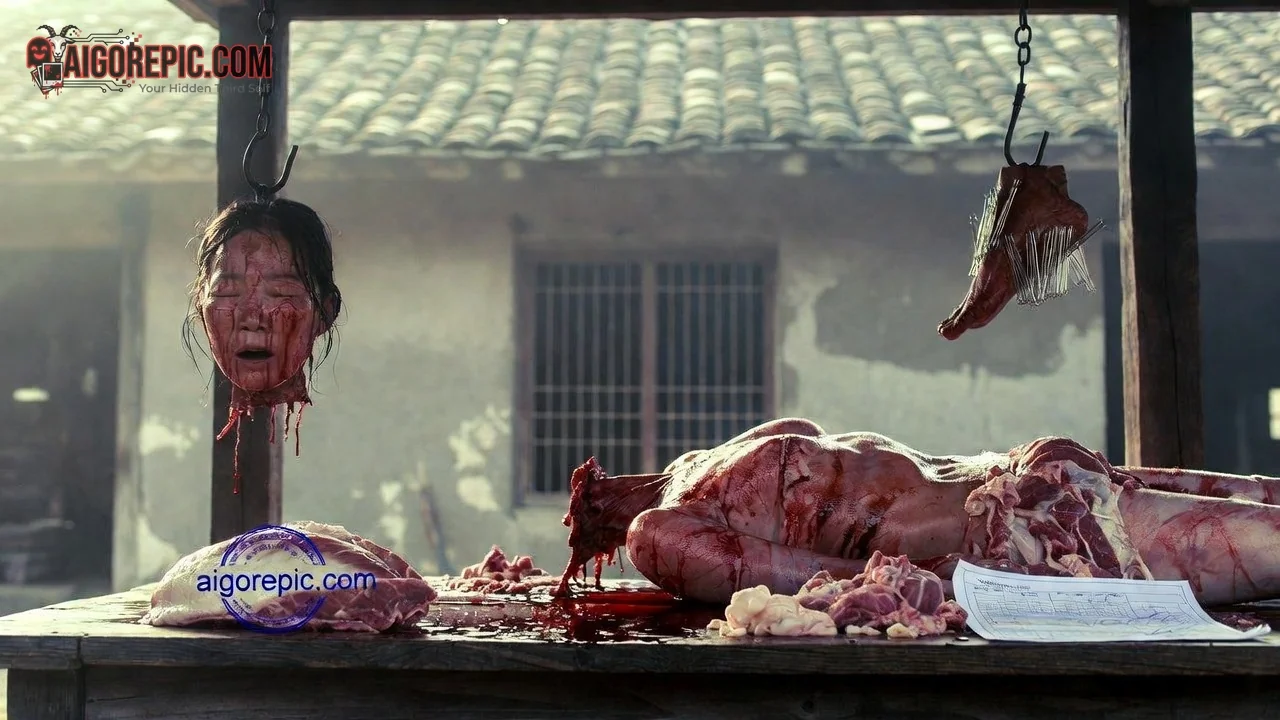 Gruesome Butcher Scene - AI Generated Horror