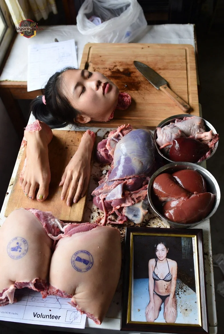 Gruesome Butcher Scene - AI Generated Horror