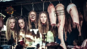 Gruesome Butcher Shop Display