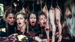 Gruesome Butcher Shop Scene