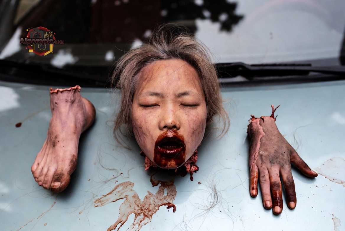 Gruesome Car Scene - AI Generated Horror