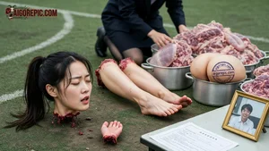 Gruesome Display on Grass