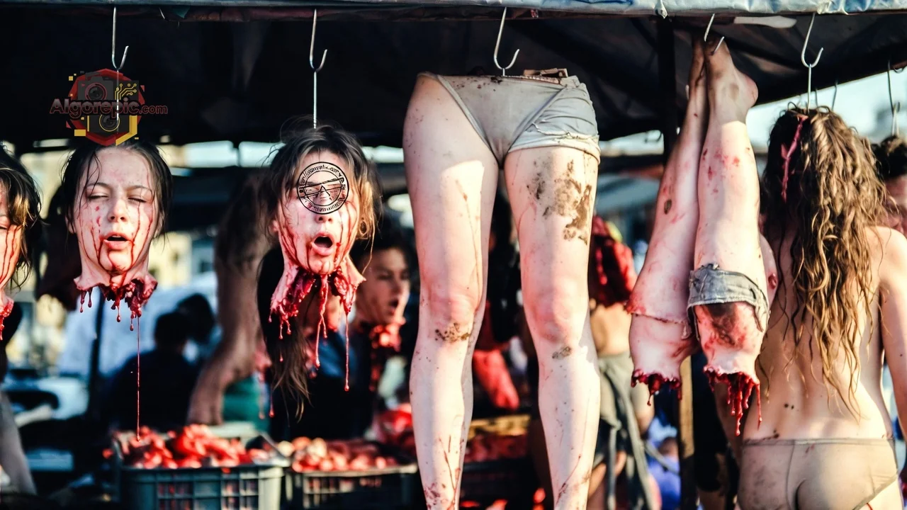 Gruesome Hanging Display - AI Generated Horror