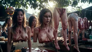 Gruesome Market Scene