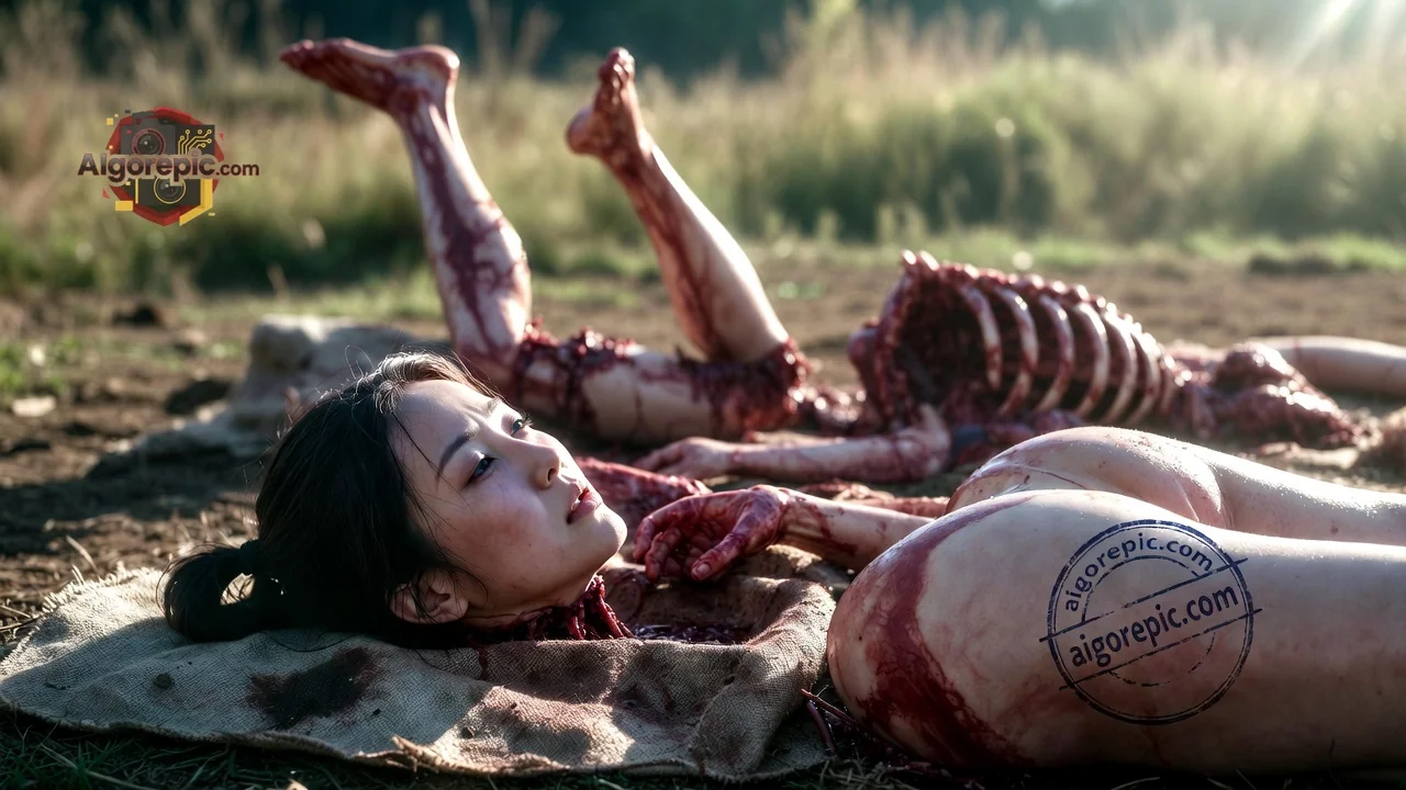 Gruesome Scene in Nature - AI Generated Horror