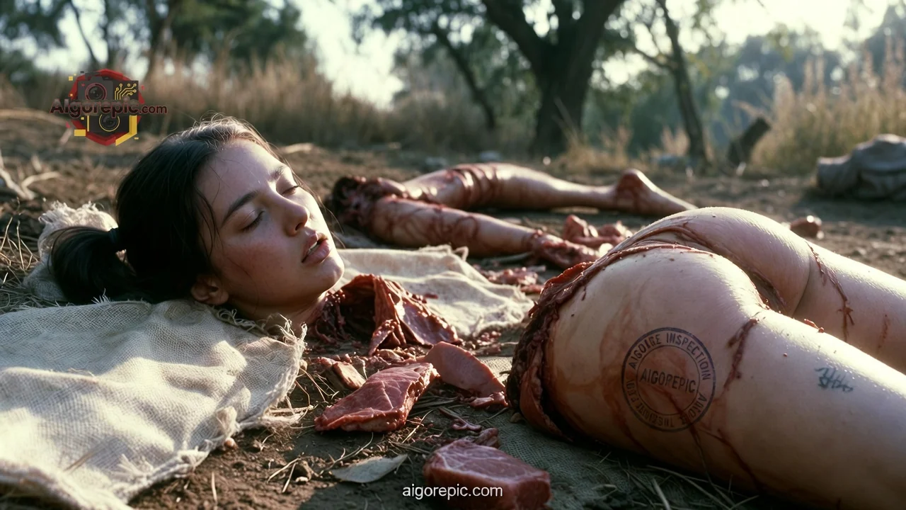 Gruesome Scene in Nature - AI Generated Horror