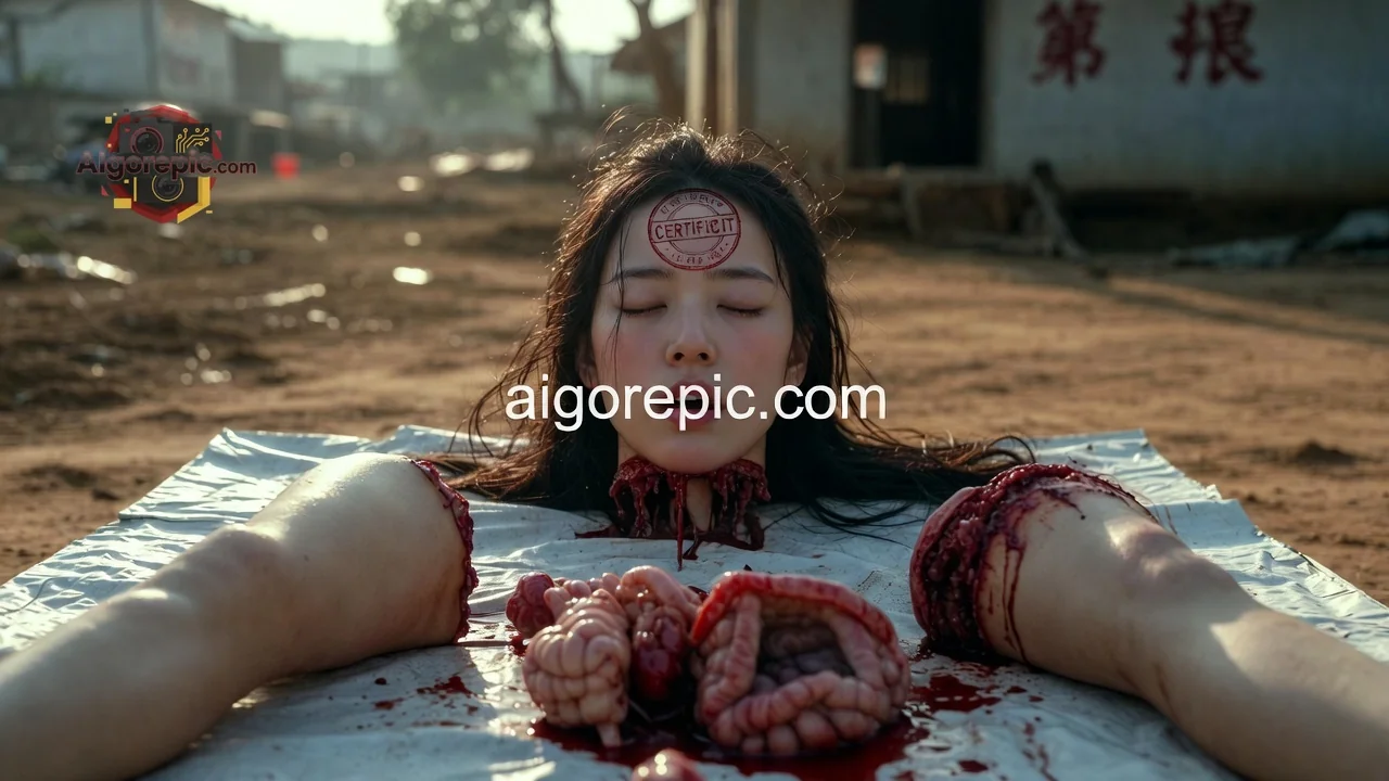 Gruesome Scene in Village - AI Generated Horror