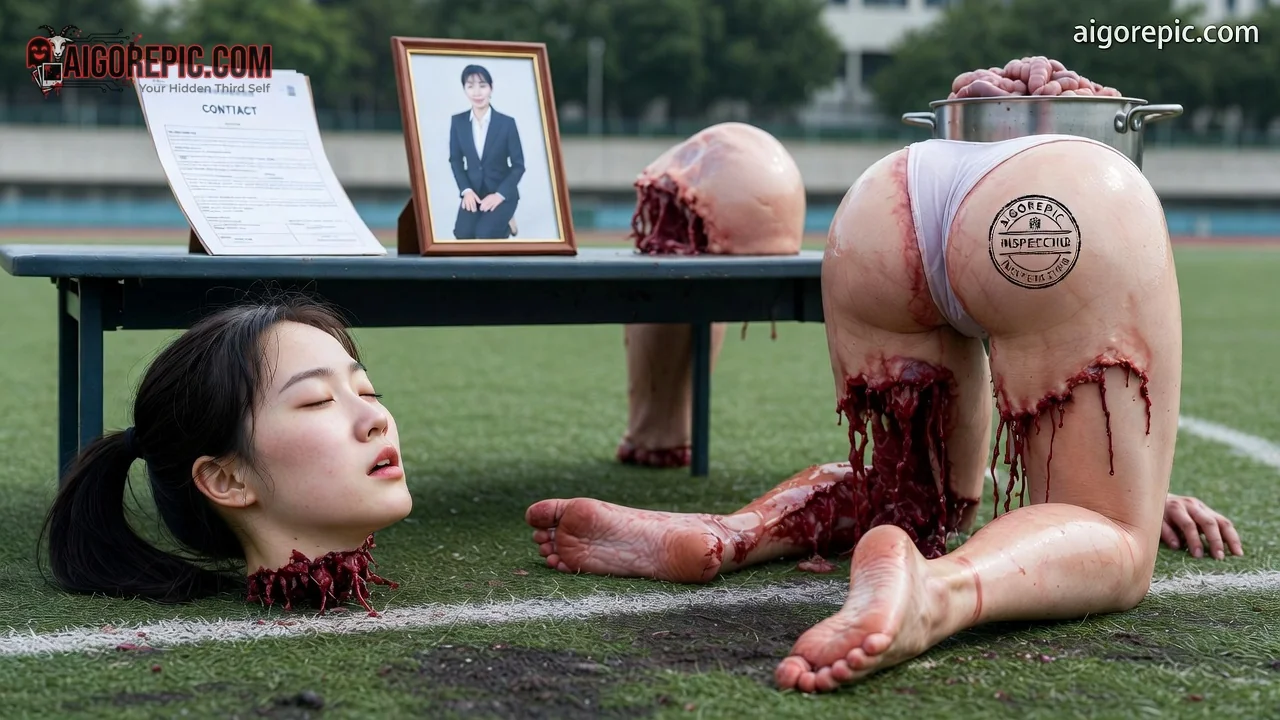 Gruesome Scene on Field - AI Generated Horror
