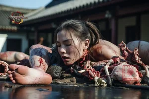 Gruesome Scene with Corpse