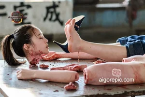 Gruesome Scene with Dismembered Limbs