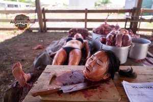 Gruesome Scene with Severed Head